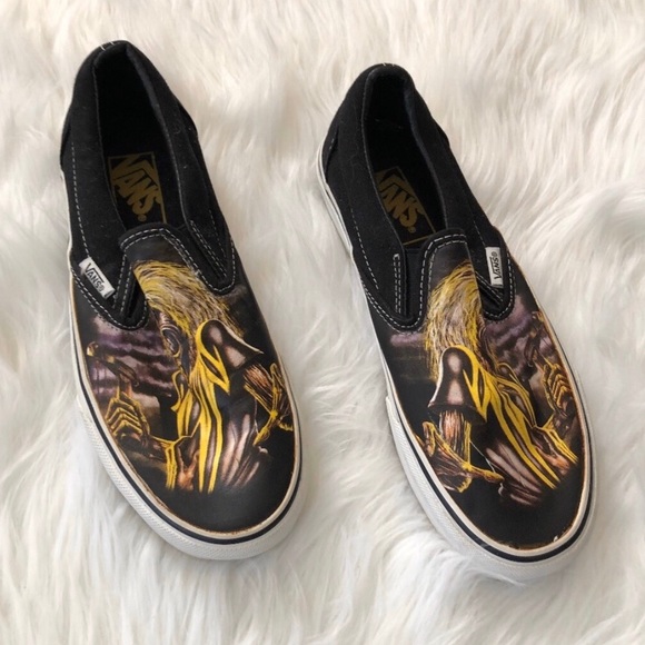 iron maiden slip on vans